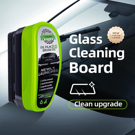 Powerful Glass Cleaning Board-Universal Glass Cleaner,clear Vision Car Glass Oil Film Cleaner Brush For Windshield | Bottle also Included
