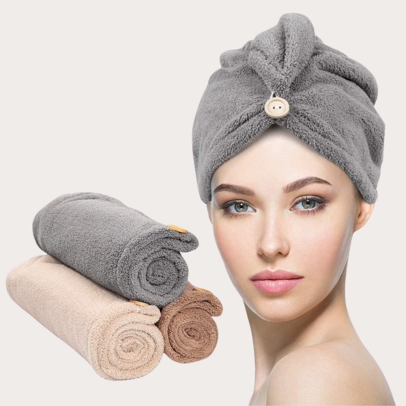 Towel Bath Towels - Dry Hair Cap Super Absorbent Quick-Drying Shower Towel