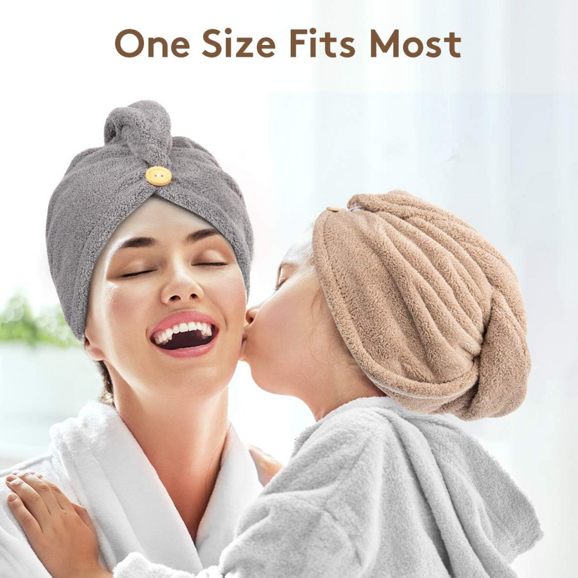 Towel Bath Towels - Dry Hair Cap Super Absorbent Quick-Drying Shower Towel