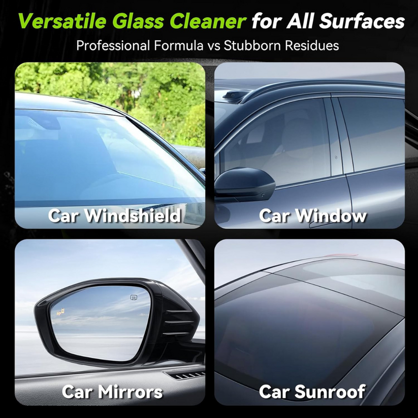 Powerful Glass Cleaning Board-Universal Glass Cleaner,clear Vision Car Glass Oil Film Cleaner Brush For Windshield | Bottle also Included