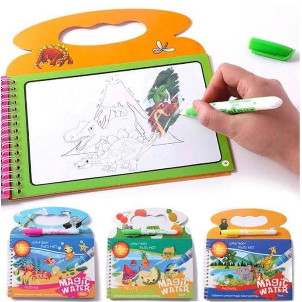 Pack of 2 Magic Water Colouring Book/Reusable, Magical, and Fun!