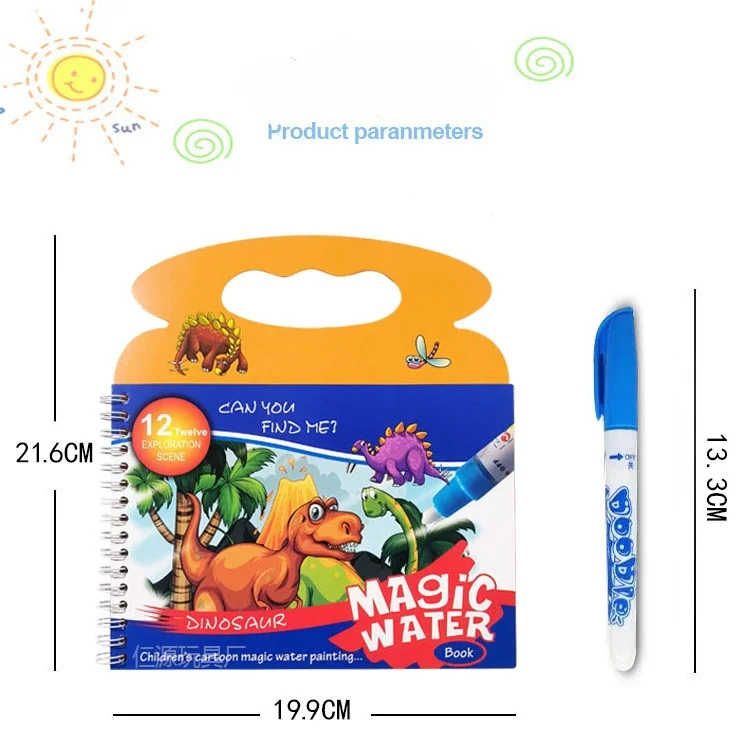 Pack of 2 Magic Water Colouring Book/Reusable, Magical, and Fun!
