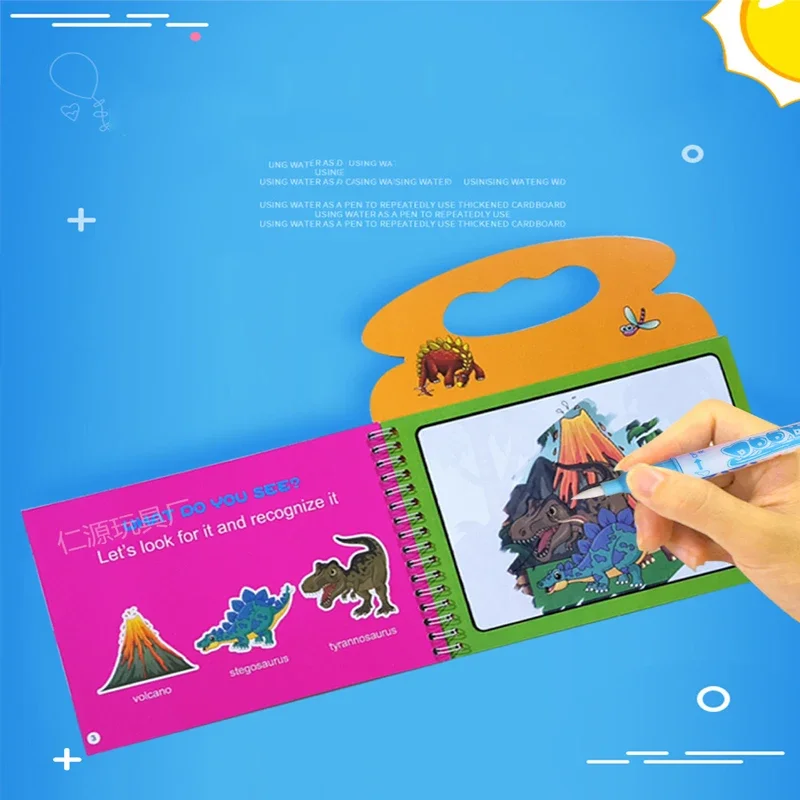 Pack of 2 Magic Water Colouring Book/Reusable, Magical, and Fun!