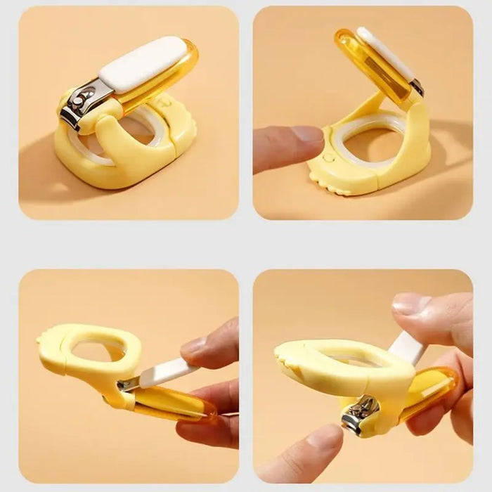 Baby Nail Cutter Manicure Pedicure Scissors Baby Nail Trimming Kit Nail Clipper With Light