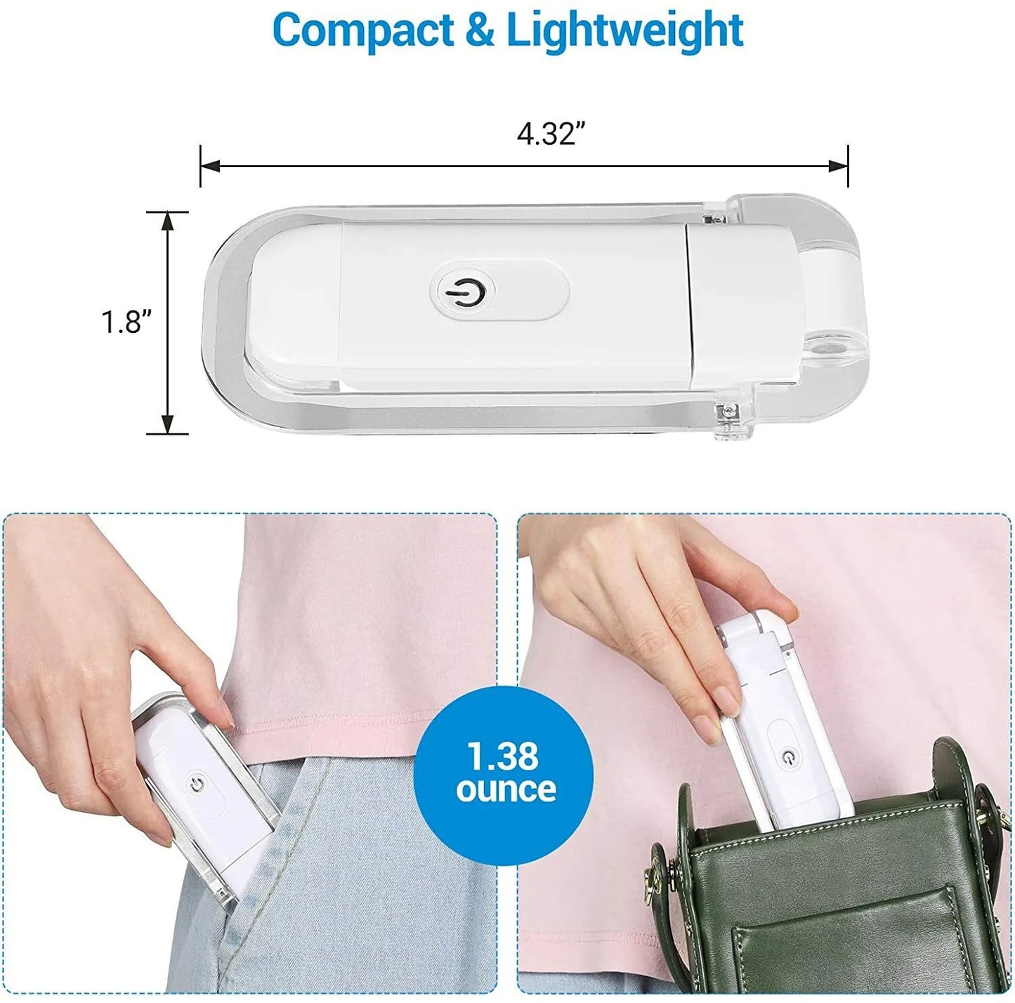USD Charging Portable Clip Light Lamp Eye protection Mini LED Reading Light