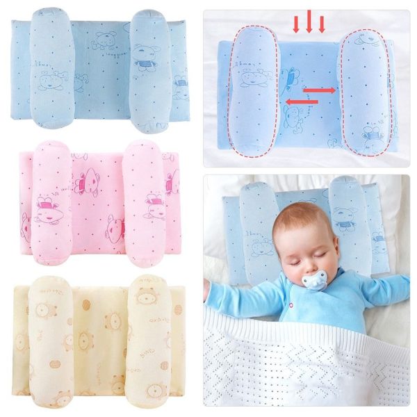 Baby Head Support Pillow - Anti-Flat Head Syndrome Cushion with Breathable Memory Foam, Portable Infant Sleep Positioner for Newborns, Adjustable Design