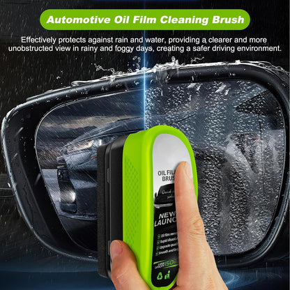 Powerful Glass Cleaning Board-Universal Glass Cleaner,clear Vision Car Glass Oil Film Cleaner Brush For Windshield | Bottle also Included